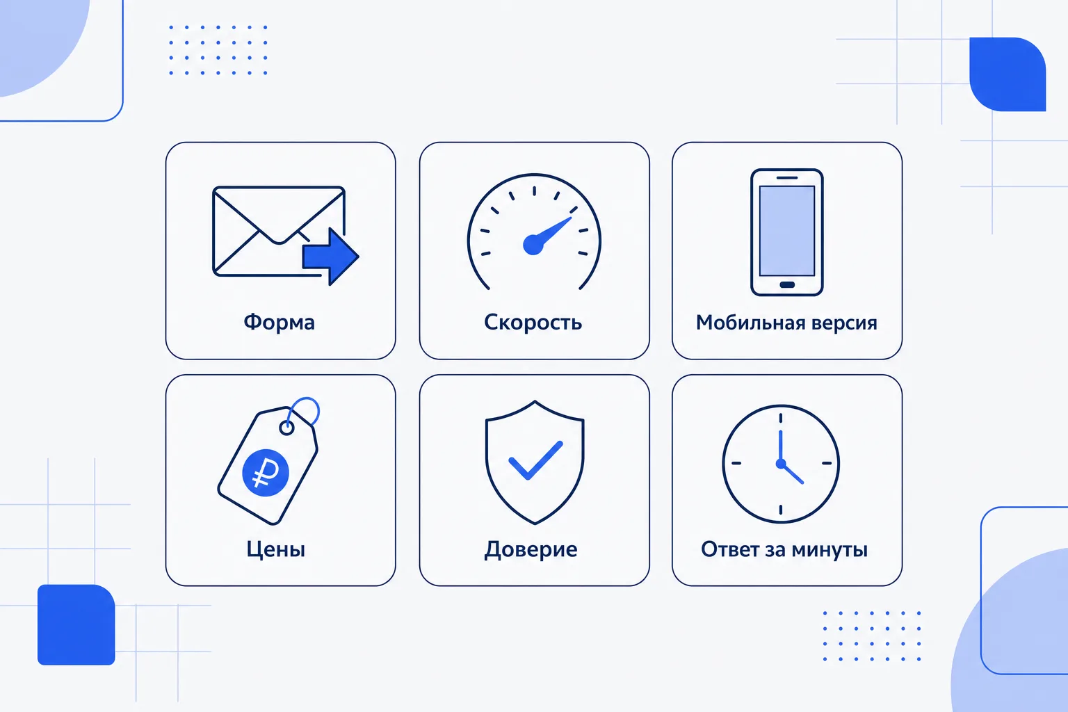Чек-лист проверки сайта: форма, скорость, мобильная версия, цены, доверие и скорость ответа